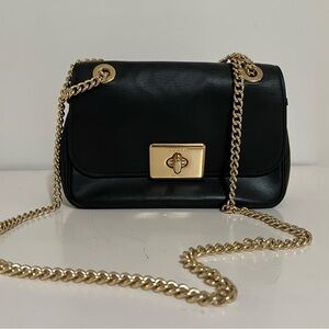 Coach Cassidy Black Crossbody Bag with Gold Chain